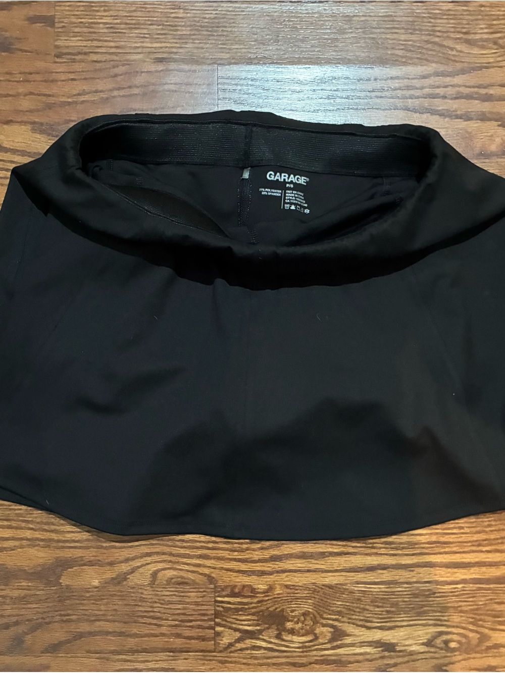 Garage Black Stretch Mini Skort
